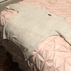 Express light gray/cream sweater